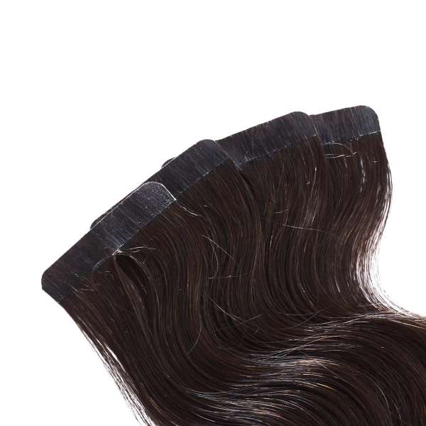 Hairoyal Skinny's - Tape Extensions gewellt 60 cm #2 (darkbrown)