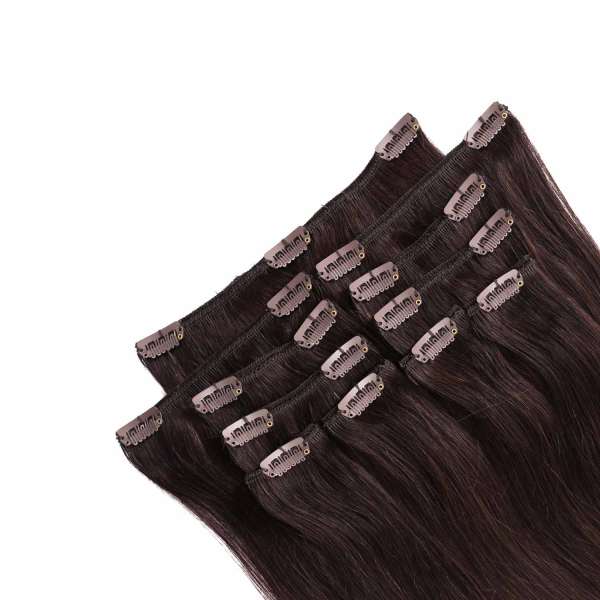 Hairoyal Clip-On-Tressen-Set #2 glatt (darkbrown)