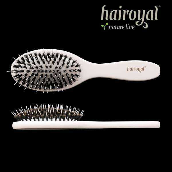 Hairoyal Extensions Brush with wooden handle and 100 % boar bristles
