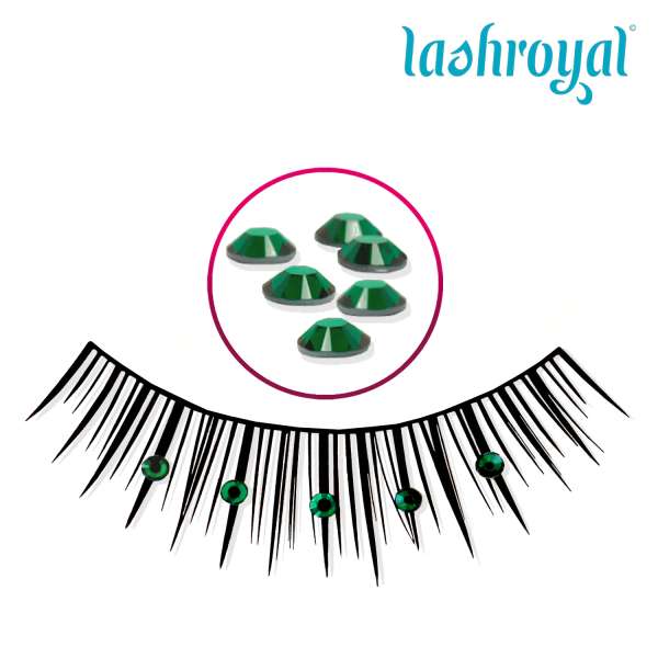 Swarovski Eyelash Crystals #Emerald 40 Pieces
