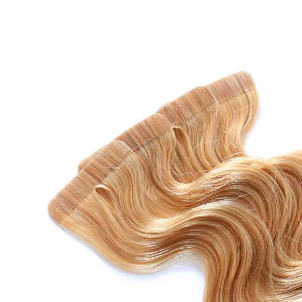 Hairoyal Skinny's - Tape Extensions gewellt 60 cm #24 (very light blonde)