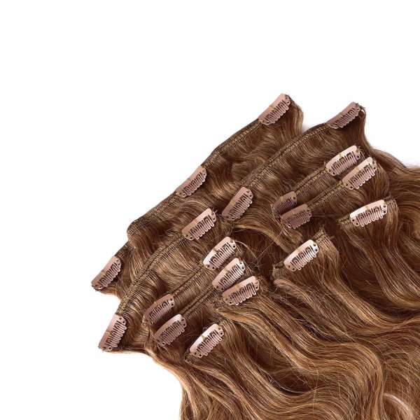 Hairoyal Clip-On-Tressen-Set #10 gewellt (blonde light beige)