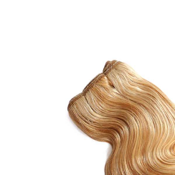 Hairoyal Weft #140 wavy (very light ultra blonde/ golden blonde)