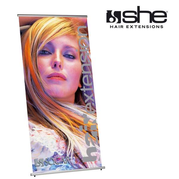 she Hair Extensions Huge Stand Display for Banner