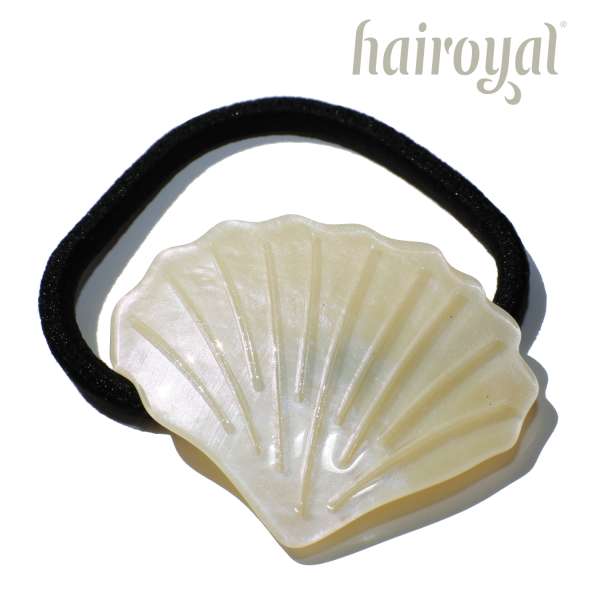 Hairoyal hairtie seashell #oyster white