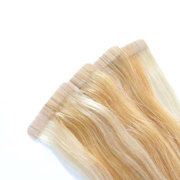Hairoyal Skinny's - Tape Extensions glatt 40 cm #140 (very light ultra blonde/ golden blonde)