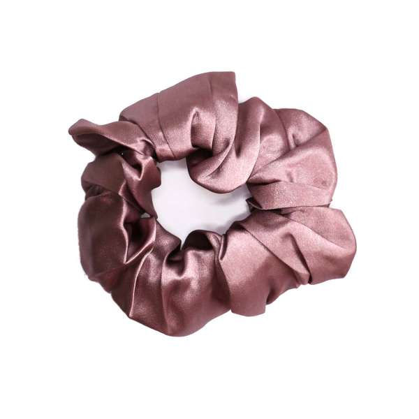 Scrunchie (100 % mullberry silk) - medium - rose