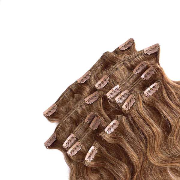 Hairoyal Clip-On-Weft-Set #14 wavy (light blonde)