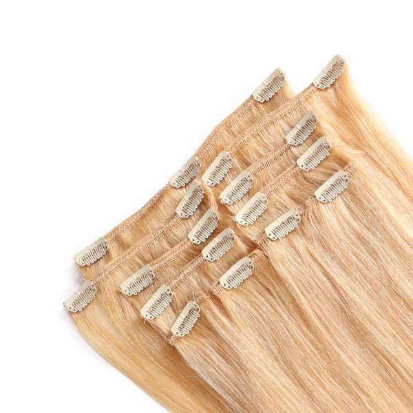 Hairoyal Clip-On-Weft-Set #20 straight (very light ultra blonde)