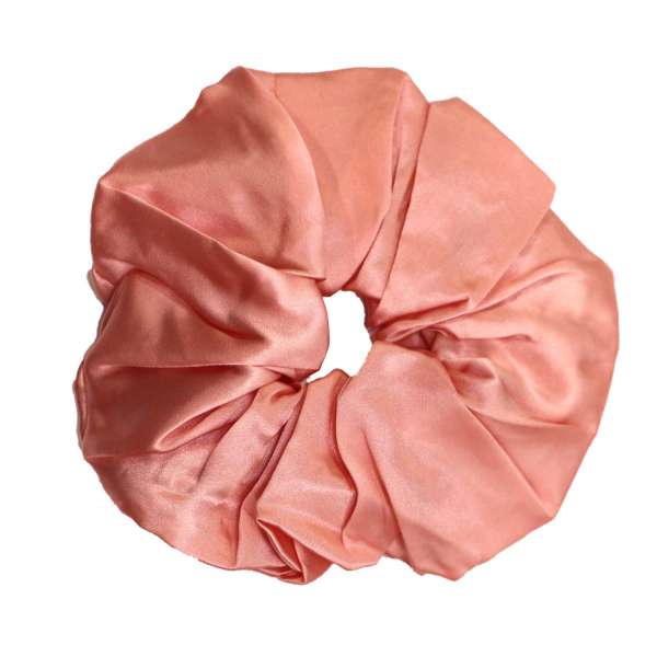 Scrunchie (100 % Maulbeerseide) - XLarge - Apricot