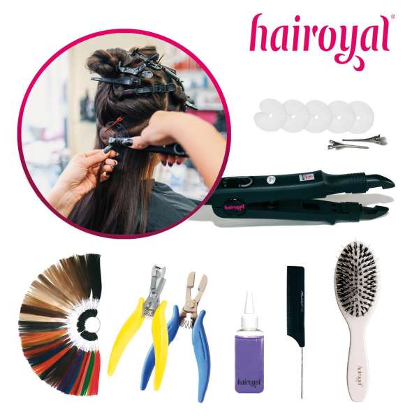 Hairoyal Starterset incl. Training, Heating Clamp, 3 Poster and Equipment