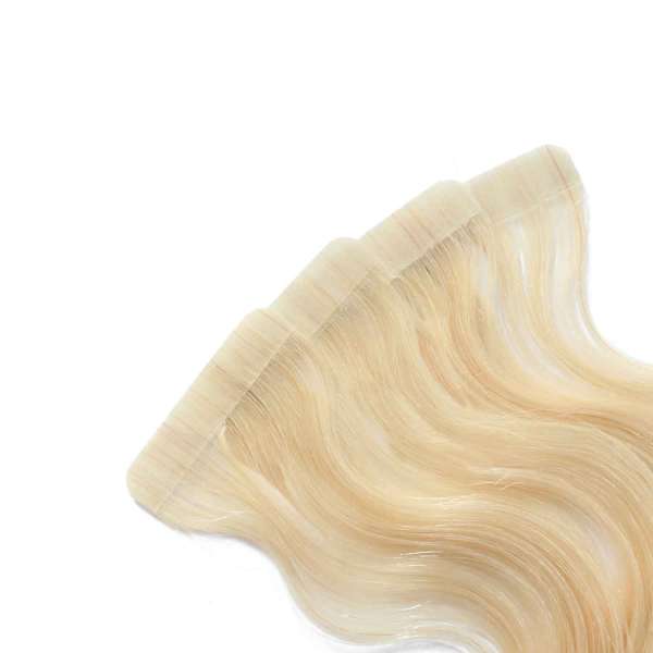 Hairoyal Skinny's - Tape Extensions gewellt 60 cm #1001 (platinum blonde)